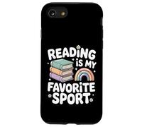 La Lecture est Mon Sport préféré, Rainbow Books Retro Coque pour iPhone SE (2020) / 7/8