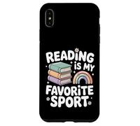 La Lecture est Mon Sport préféré, Rainbow Books Retro Coque pour iPhone XS Max