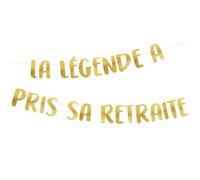 La Légende A Pris Sa Retraite Bannière d'adieu à la retraite en or Bannière d'adieu à la retraite en or Décoration de fête intérieure et extérieure