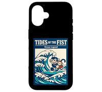 La légende de Tides of The Fist Ocean Surfe sur Une Vague de singes Coque pour iPhone 16