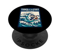 La légende de Tides of The Fist Ocean Surfe sur Une Vague de singes PopSockets PopGrip Adhésif