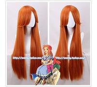 La Légende De Zelda: Link'S Awakening Marin Orange Perruque Mebe No Mura Cosplay Perruque Jeu De Rôle Fille 80 Cm Cheveux Longs Costume