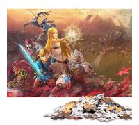La Légende de Zelda Puzzles en Bois pour Adultes 1000 Pièces Jeux Éducatifs Family Games Cadeaux d'anniversaire pour Décoration Relaxation Et Sagesse 1000pcs (75x50cm)