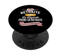 La Légende Prend Sa Retraite 2026 Homme Retraité PopSockets PopGrip Adhésif