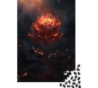 La Les Roses Qui brûle Puzzles pour Adultes 1000 Pièces pour Adultes, Puzzle 1000 Pièces pour Adultes Jeux De Puzzle Stimulants Convient Aux Hommes Et Aux Femmes 1000pcs (75x50cm)