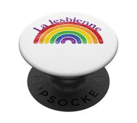 La Lesbienne: LGBT Queer Arc-en-Ciel rétro PopSockets PopGrip Adhésif