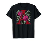 La Lettre Écarlate A avec Roses Nathaniel Hawthorne T-Shirt