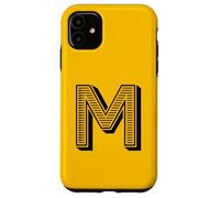 La Lettre M Fun Big and Bold pour Les événements, Les familles, Les équipes, Les Groupes Coque pour iPhone 11