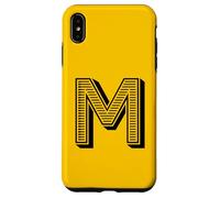 La Lettre M Fun Big and Bold pour Les événements, Les familles, Les équipes, Les Groupes Coque pour iPhone XS Max