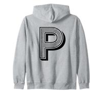La Lettre P Fun Big and Bold pour Les événements, Les familles, Les équipes, Les Groupes Sweat à Capuche
