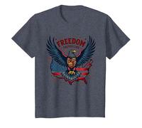 La liberté a Le goût d'un Barbecue T-Shirt, Enfant, Bleu Chiné, 8 Ans