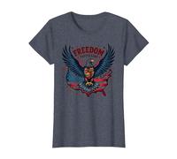 La liberté a Le goût d'un Barbecue T-Shirt, Femme, Bleu Chiné, 3XL