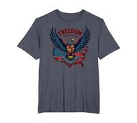 La liberté a Le goût d'un Barbecue T-Shirt, Homme Grandes Tailles, Bleu Chiné, 6X Tall