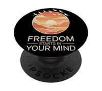 La liberté Commence dans Ton Esprit PopSockets PopGrip Adhésif