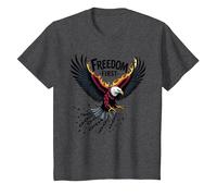 La liberté d'abord, Le Patriote T-Shirt, Enfant, Chiné Foncé, 8 Ans