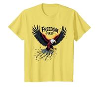 La liberté d'abord, Le Patriote T-Shirt, Enfant, Citron, 8 Ans