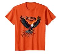 La liberté d'abord, Le Patriote T-Shirt, Enfant, Orange, 6 Ans