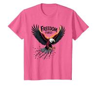 La liberté d'abord, Le Patriote T-Shirt, Enfant, Rose chiné, 3 Ans
