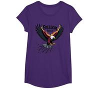 La liberté d'abord, Le Patriote T-Shirt, Fille, Violet, S