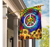 La Liberté N'A Plus Rien À Perdre, Tournesol Hippie Drapeau De Décoration Coupe-Vent Et Étancheune Jardin Signe Supérieure Drapeau De Jardin Décoration Pour Porche Maison Extérieure M