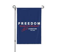 La liberté ne devrait pas coûter si cher ! Drapeau Charlie Kirk, petit drapeau de jardin, bannière double face 30 cm x