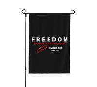 La liberté ne devrait pas coûter si cher ! Drapeau de jardin fantaisie Charlie Kirk, 30 x 45 cm, double face, pour la