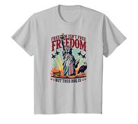 La liberté n'est Pas Gratuite, mais ce Barbecue est T-Shirt, Enfant, Argent, 12 Ans