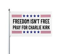 La liberté n'est pas gratuite Priez pour Charlie Kirk Drapeaux 3x5 pieds Drapeaux Décoration Bannière avec œillets