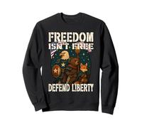 La liberté n'est pas la défense gratuite des animaux patriotes Sweatshirt