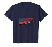 La liberté n'est Pas Libre : Hommage Patriotique aux héros américains T-Shirt, Enfant, Bleu Marine, 4 Ans