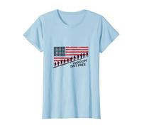 La liberté n'est Pas Libre : Hommage Patriotique aux héros américains T-Shirt, Femme, Bleu Céleste, XS