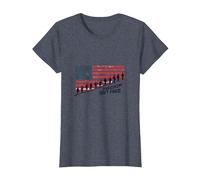 La liberté n'est Pas Libre : Hommage Patriotique aux héros américains T-Shirt, Femme, Bleu Chiné, S