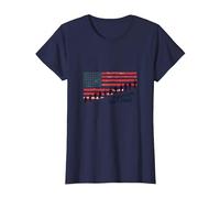 La liberté n'est Pas Libre : Hommage Patriotique aux héros américains T-Shirt, Femme, Bleu Marine, XS