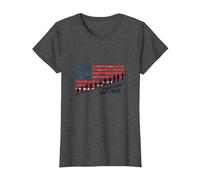 La liberté n'est Pas Libre : Hommage Patriotique aux héros américains T-Shirt, Femme, Chiné Foncé, M