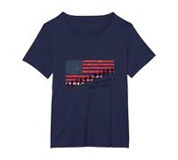 La liberté n'est Pas Libre : Hommage Patriotique aux héros américains T-Shirt, Femme Grandes Tailles, Bleu Marine, 6X