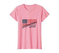 La liberté n'est Pas Libre : Hommage Patriotique aux héros américains T-Shirt, Femme, Rose, L