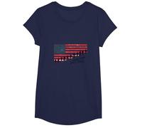 La liberté n'est Pas Libre : Hommage Patriotique aux héros américains T-Shirt, Fille, Bleu Marine, XS