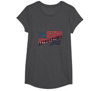La liberté n'est Pas Libre : Hommage Patriotique aux héros américains T-Shirt, Fille, Chiné Foncé, XS