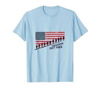 La liberté n'est Pas Libre : Hommage Patriotique aux héros américains T-Shirt, Homme, Bleu Céleste, L