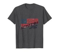 La liberté n'est Pas Libre : Hommage Patriotique aux héros américains T-Shirt, Homme, Chiné Foncé, 4XL