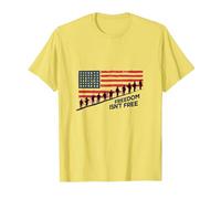 La liberté n'est Pas Libre : Hommage Patriotique aux héros américains T-Shirt, Homme, Citron, L