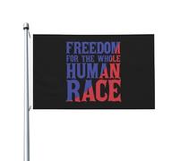La Liberté Pour Toute L'Humanité Drapeau Drapeaux Couleurs Vives Drapeau De Jardin Pour Cour Porche Pelouse 3X5Ft