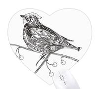 la ligne de peinture battant petits oiseaux Jeux de tapis de souris en forme de coeur