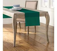 La Lin Popeline de Polyester Chemin de Table, Polyester, Bleu Sarcelle, 35.56 x 274.3 x 0.04 cm