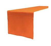 La Lin Popeline de Polyester Chemin de Table, Polyester, Orange, 35.56 x 274.3 x 0.04 cm