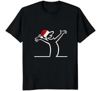 La Linea The Line Funny Printed Merry Christmas Tops Comfortable Hip Hop Streetwear Man T Shirt Black XXL