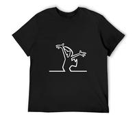 La Linea The Line Osvaldo Cavandoli TV Unisex 100% Cotton Short-Sleeve T-Shirts Black XXL