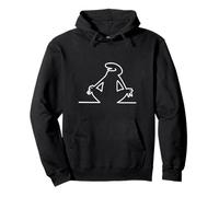 La Linea Yoga Ligne Dessin de Méditation Drôle Design Sweat à Capuche