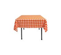 LA Linen Nappe à Carreaux, 147 x 147 cm, Orange