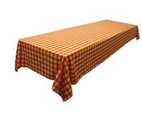 LA Linen Nappe à Carreaux, 152,4 x 304,8 cm, Orange